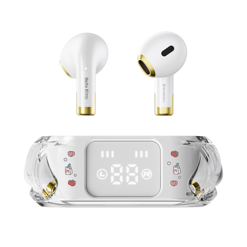 Sanrio Bluetooth Earphones Strip-Type Cute Portable Transparent Sports In-Ear Earphones Long Battery Life Good Sound Quality