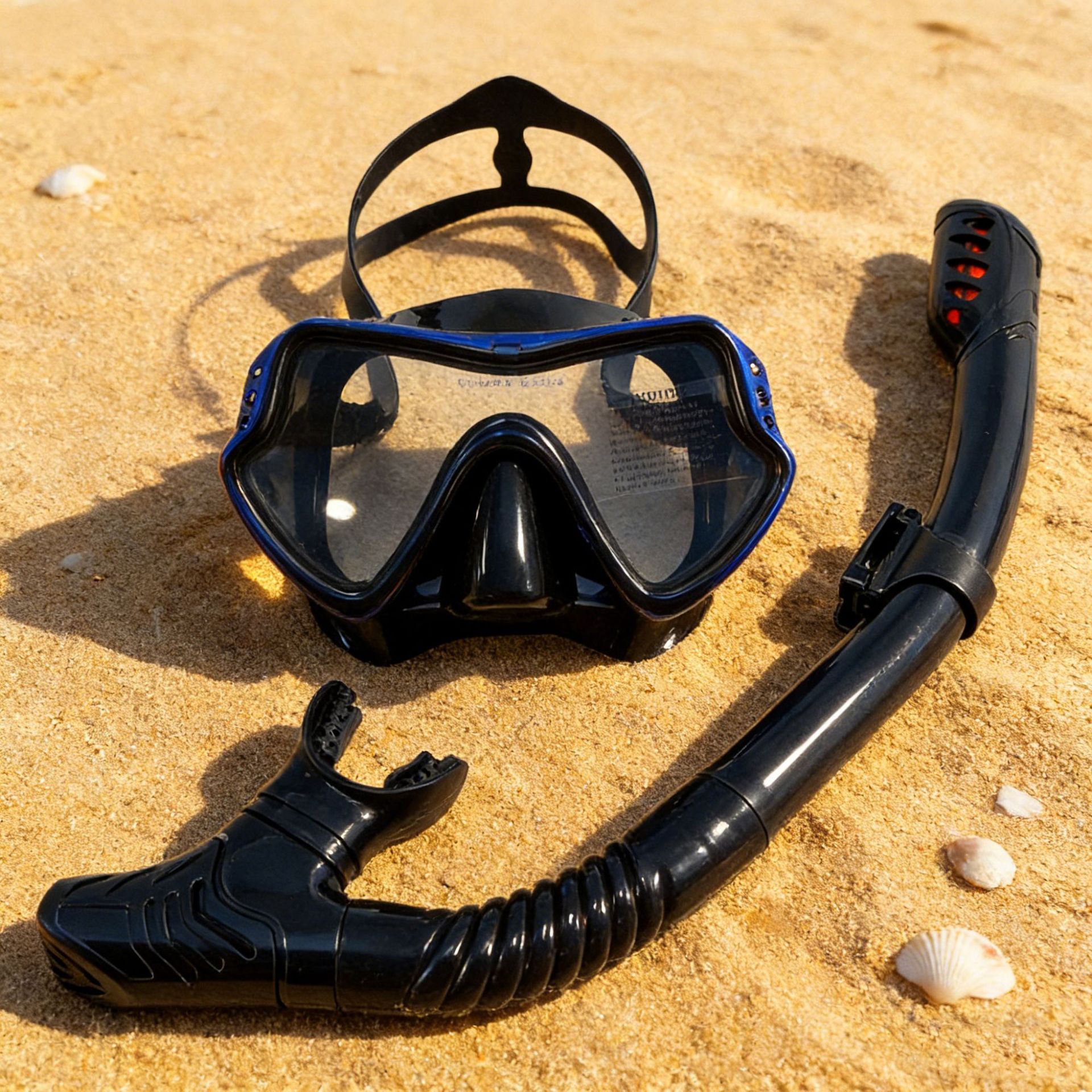 JUNHAIINS new diving mask snorkel set for men and women adult large frame silicone mask diving swim