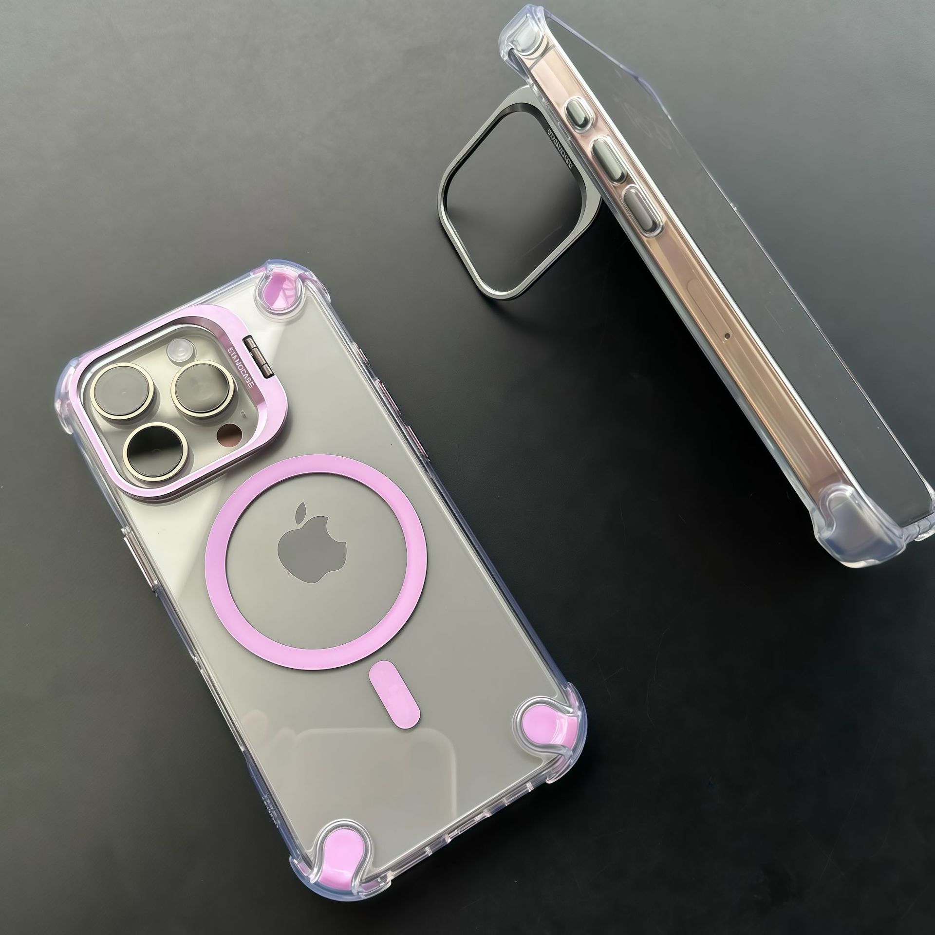 Magnetic charging phone case for iPhone 17, U3 lens stand, anti-drop for Apple iPhone 16, protective case for iPhone 17