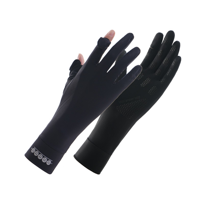 Sun Protection Gloves for Women, Summer Thin Style, Anti-Uv, Outdoor Cycling, Electric Bike Driving, Sunshade, Non-Slip, Fishing, Ice Silk