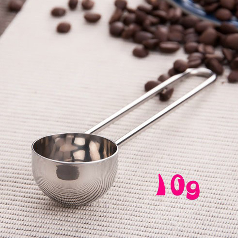 Stainless Steel Measuring Spoon 10g Coffee Spoon Bean Powder Measuring Spoon Scale Gram Spoon 15ml Long Handle Milk Powder Fruit Powder