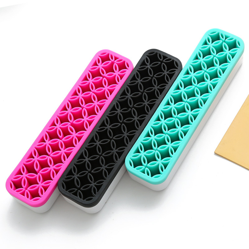 Makeup brush makeup pen tool base drying storage rack brush silicone makeup nail art pen nail art brush storage box