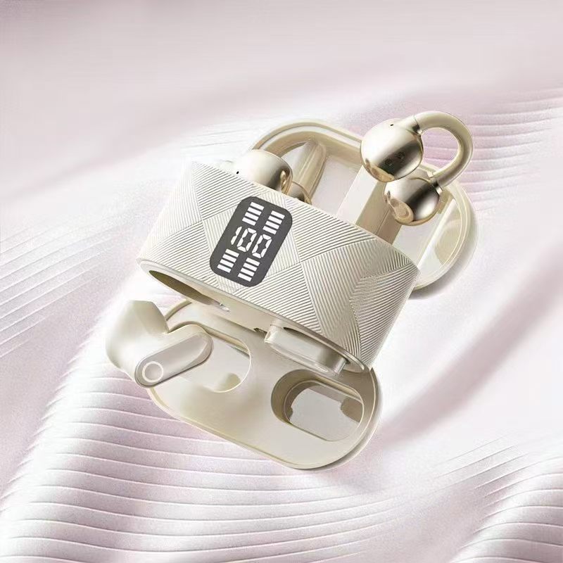 B63 Twin Wireless Bluetooth Earbuds 2-in-1 In-ear Clip Ear 1-to-2 Sleep Earbuds In-ear