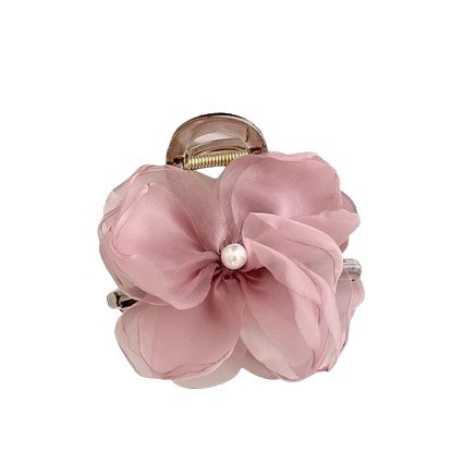 Cherry blossom half up claw clip for women 2025 new flower hair clip back of head new Chinese style shark clip