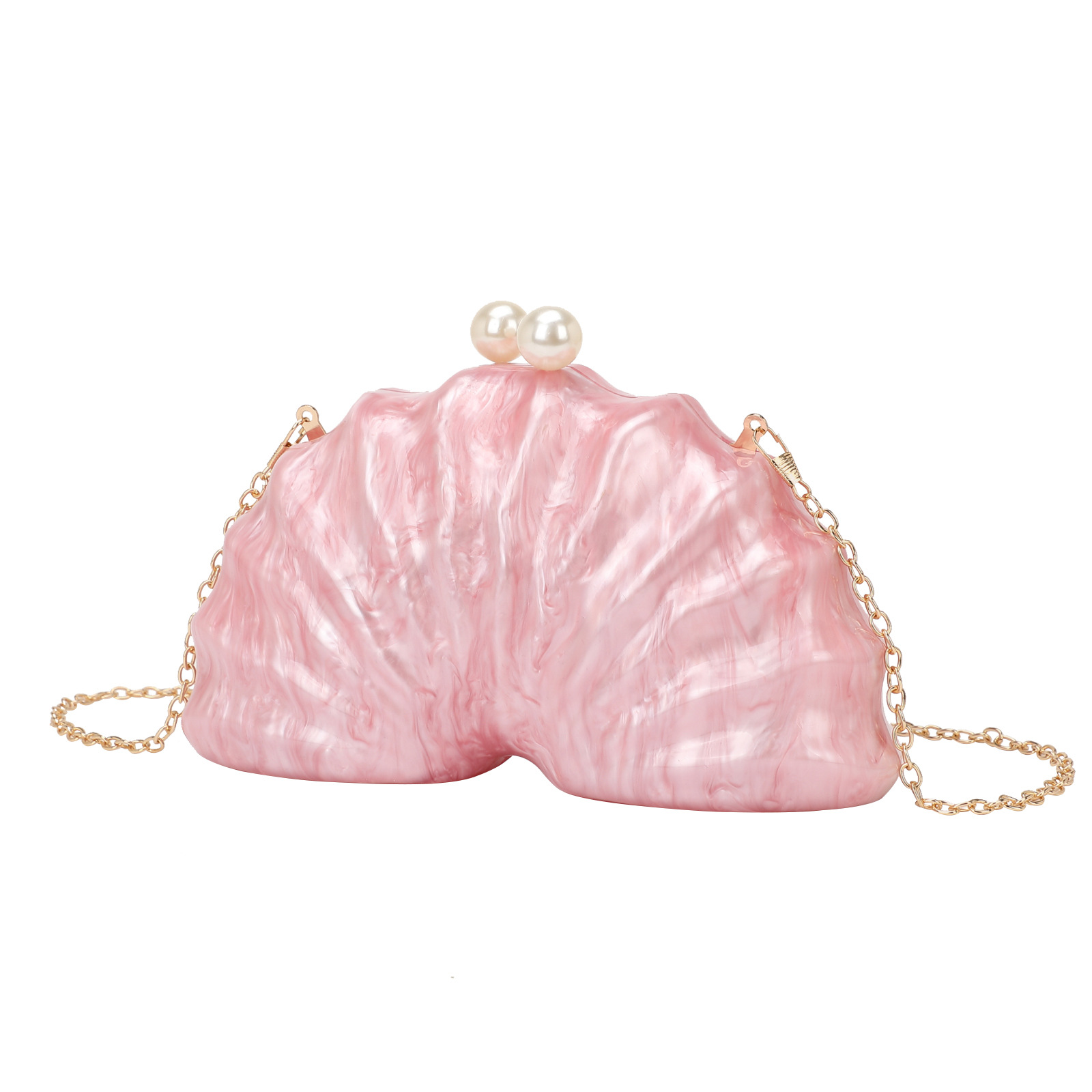 2024 New Women's Evening Bag Irregular Shell Acrylic Bag Wedding Evening Clutch Bag