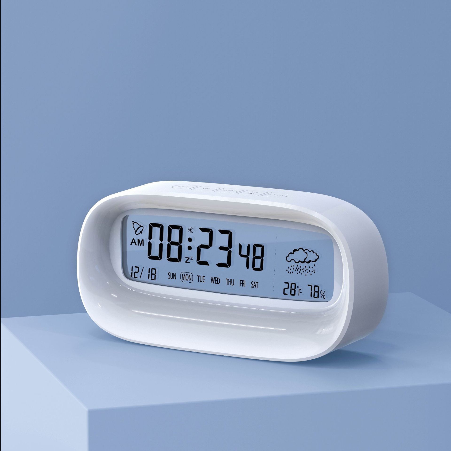 Multifunctional Electronic Alarm Clock Student Simple Silent Transparent Large Screen LED Digital Clock Alarm