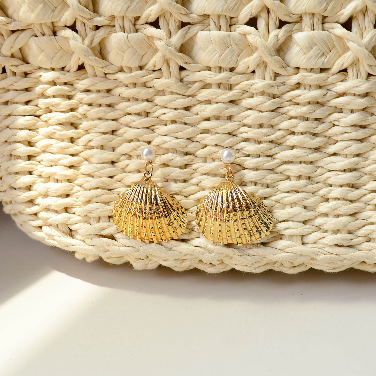 New Shell Conch Earrings Exaggerated Earrings Women Bohemian Beach Vacation Style Jewelry