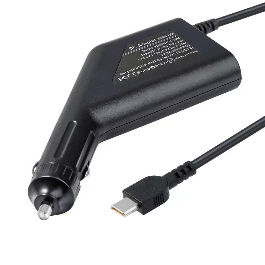 For Lenovo laptop charger adapter 20V2.25A 20V4.5A square port car charger 90W high power