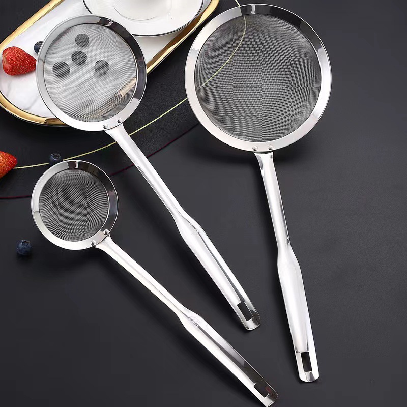 304 stainless steel oil strainer mesh, household juice and soybean milk filter strainer, hot pot noodle strainer, flour mesh sieve, filter mesh