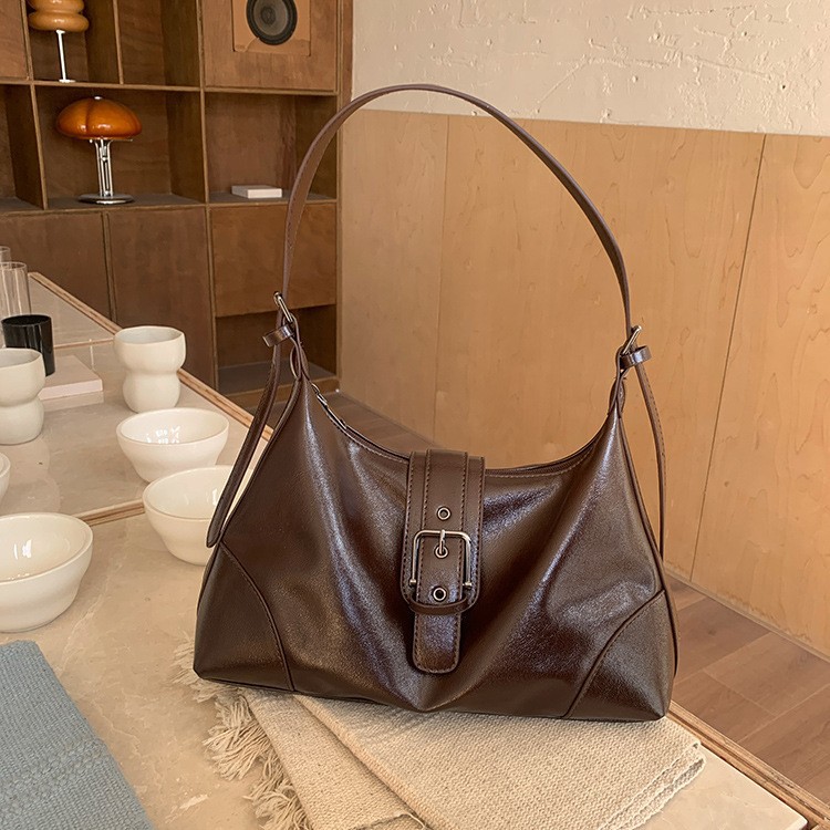 2026 New Casual Commute Trendy Underarm Bag Soft Leather Women's Bag Handheld Shoulder Crossbody Tote Bag