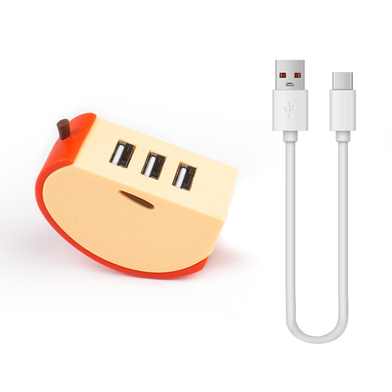 New Cartoon Hub Multi-function Expansion Laptop Hub Fruit Hub 3-port Splitter