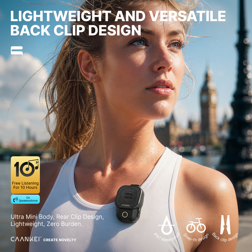 Outdoor portable Bluetooth small audio wireless mini wearable clip-on speaker outdoor cycling can be connected in series