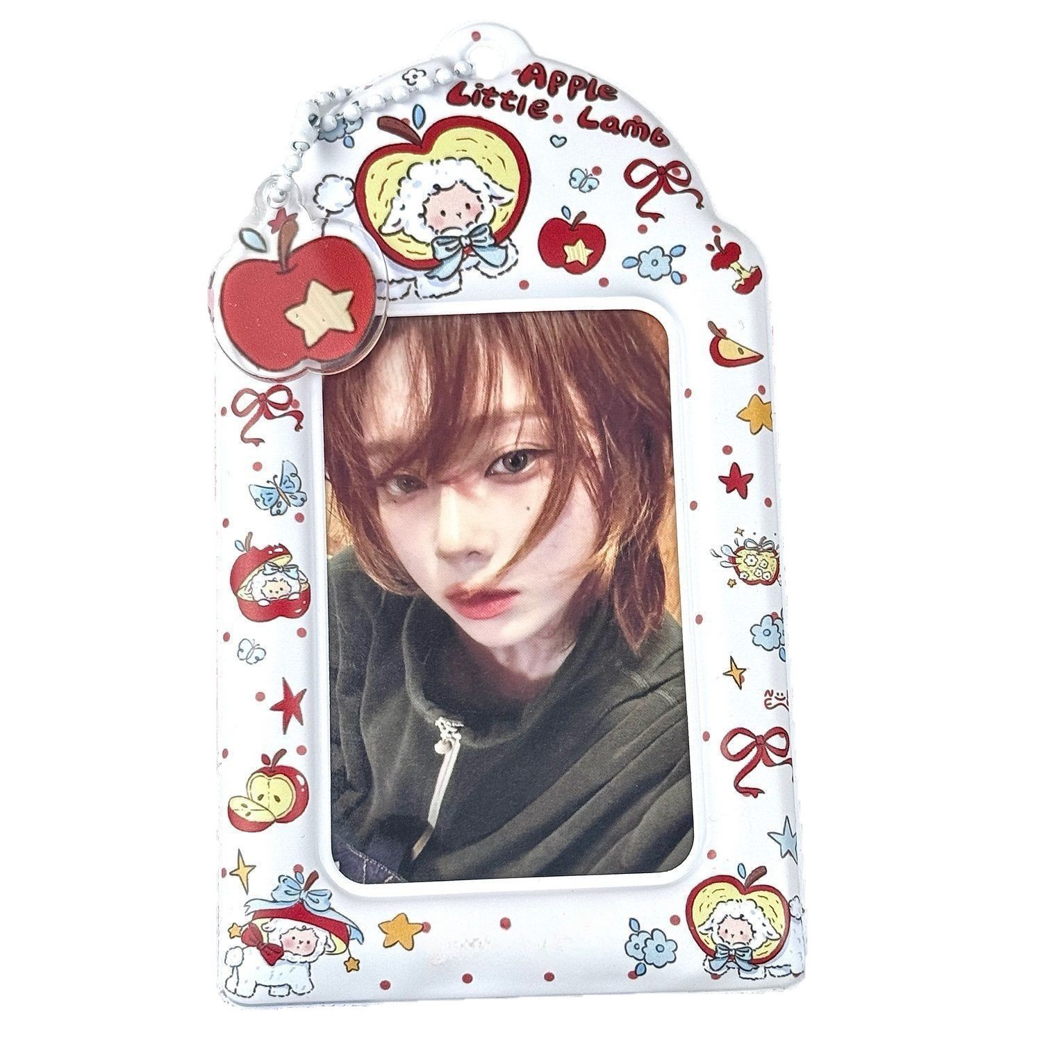 Idol 3-inch card display original apple sheep PVC card sleeve campus meal card storage card bag pendant
