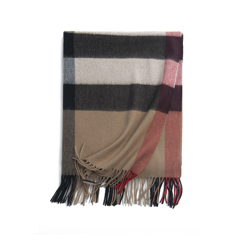 Inner Mongolia origin women's wool plaid scarf British style scarf cape