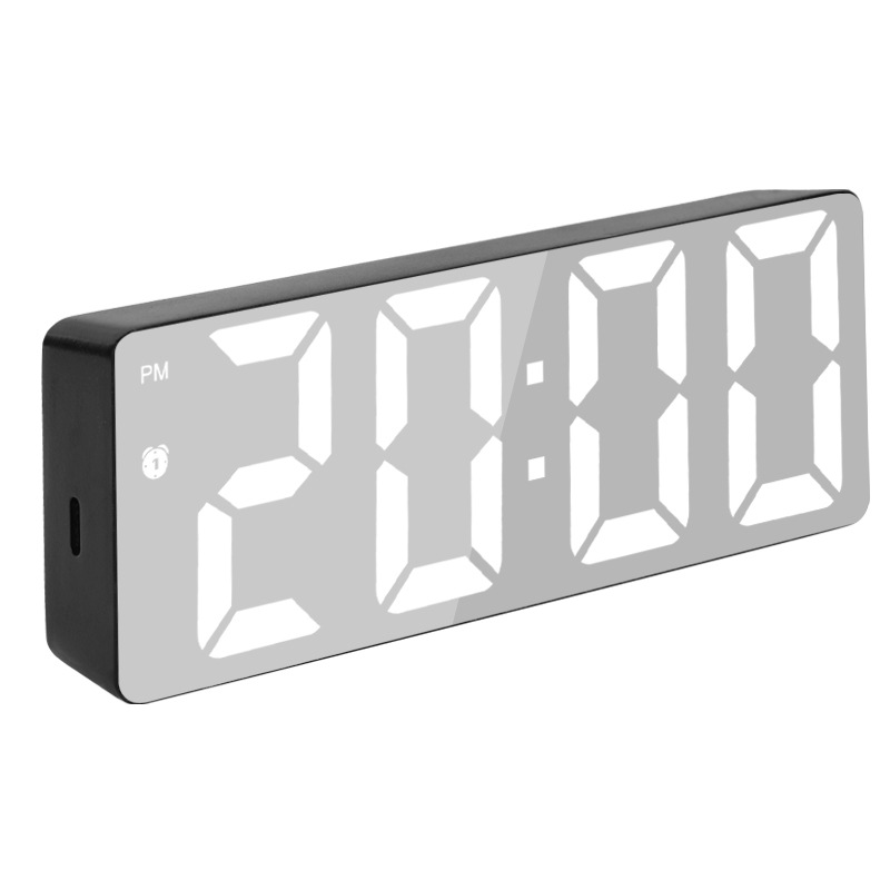 Voice-controlled electronic clock multifunctional simple electronic clock student desktop digital colorful large screen alarm clock