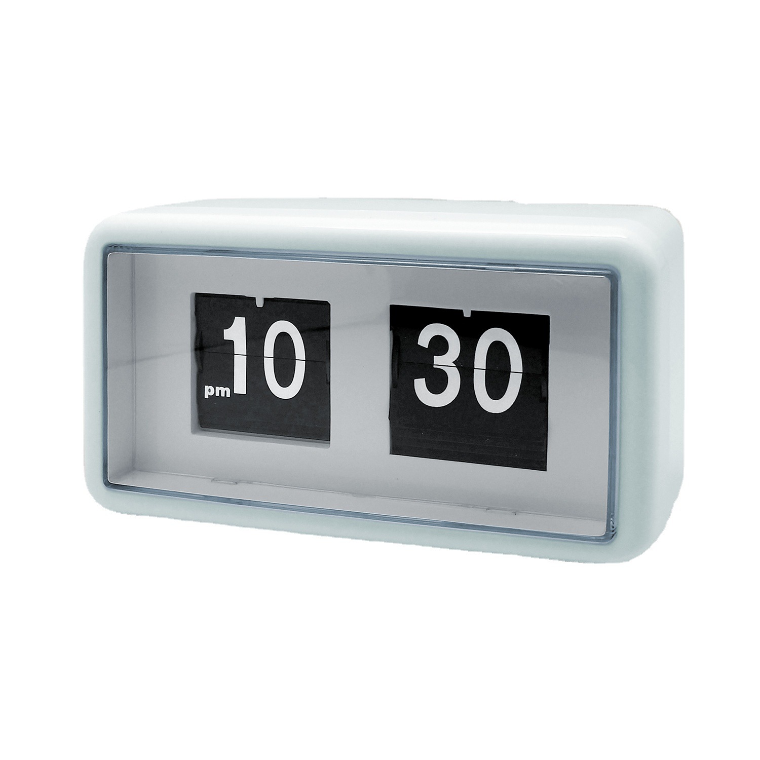 Flip Automatic Calendar Clock Living Room Desk Clock Transparent Box Gift Flip Clock