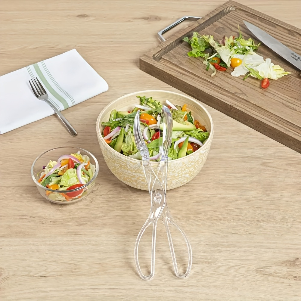 Multifunctional salad tongs plastic food tongs bread tongs extended heat-resistant steak tongs multi-purpose tongs baking tool