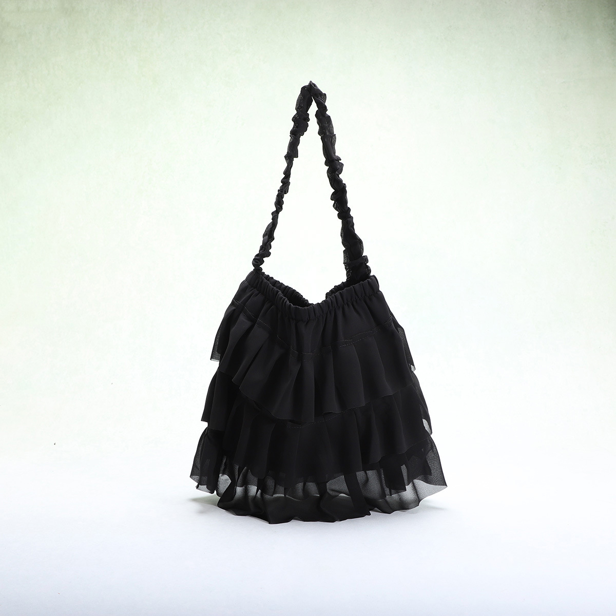 Sweet Girl Style Lace Pleated Bag Lace Soft Mesh Splicing Handbag Celebrity Style Underarm Shoulder Bag