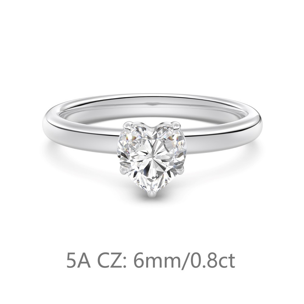 S925 sterling silver ring for women, love main stone carat wedding ring women's hand accessories