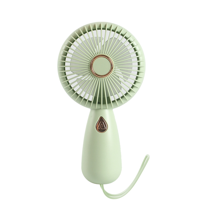 Simple Handheld Small Fan with LED Portable Small Fan USB Rechargeable Electric Fan