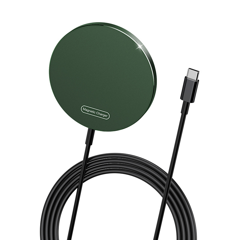 Mini Magnetic Wireless Charger 15W Fast Charging Portable Type-C Universal Desktop Wireless Charger