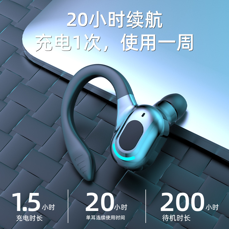 New Wireless Bluetooth Earphone 5.2 Long Standby Waterproof Heavy Bass Earphone Sports In-Ear Earphone