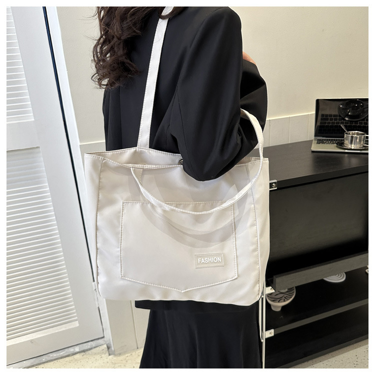 Spring and Summer New Tote Bag Women 2026 Casual Canvas Single Shoulder Bag Student Handbag Shopping Bag