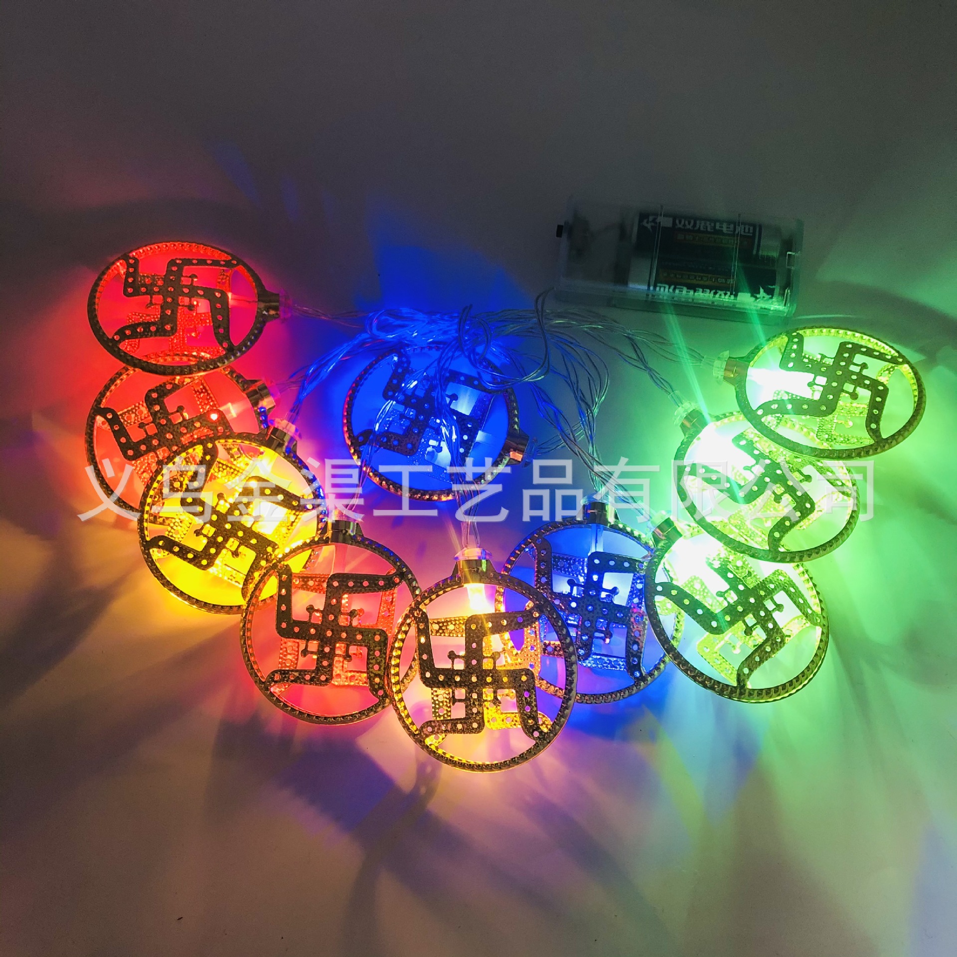 1.65米10灯-常亮-电池款 · 排灯节B款-彩色