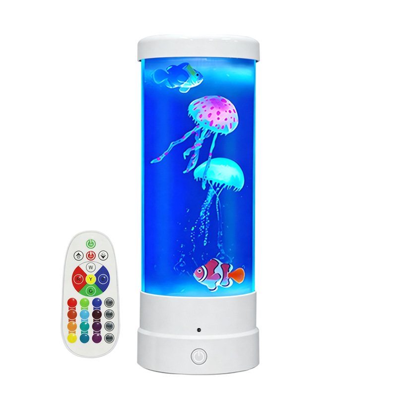 Large jellyfish fish LED night light atmosphere colorful lamp home decoration remote control desk lamp