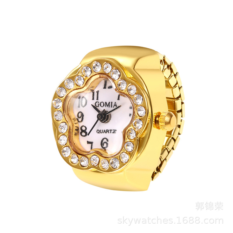 Ring Watch Gold Watch Accessory Student Watch Women's Finger Watch