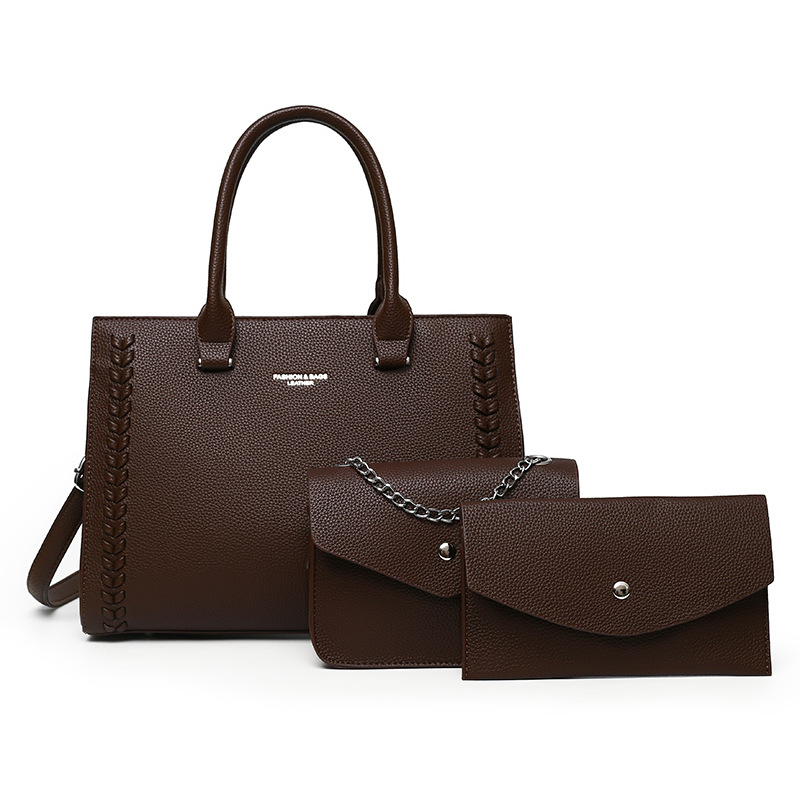 2026 new multi-piece set pebbled grain shoulder bag large capacity practical shoulder handbag mother-child bag