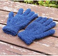 Plush Gloves Women Winter Thickened Warm Anti-Cold Knitted Solid Color Half-Side Velvet Unisex Youth Gloves