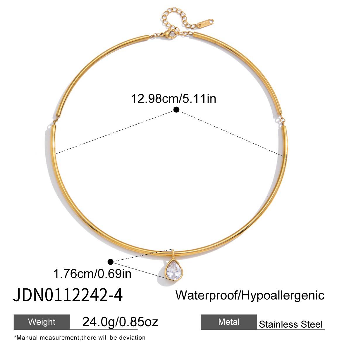 Jieding zircon pendant stainless steel collar women titanium steel necklace accessories women niche accessories