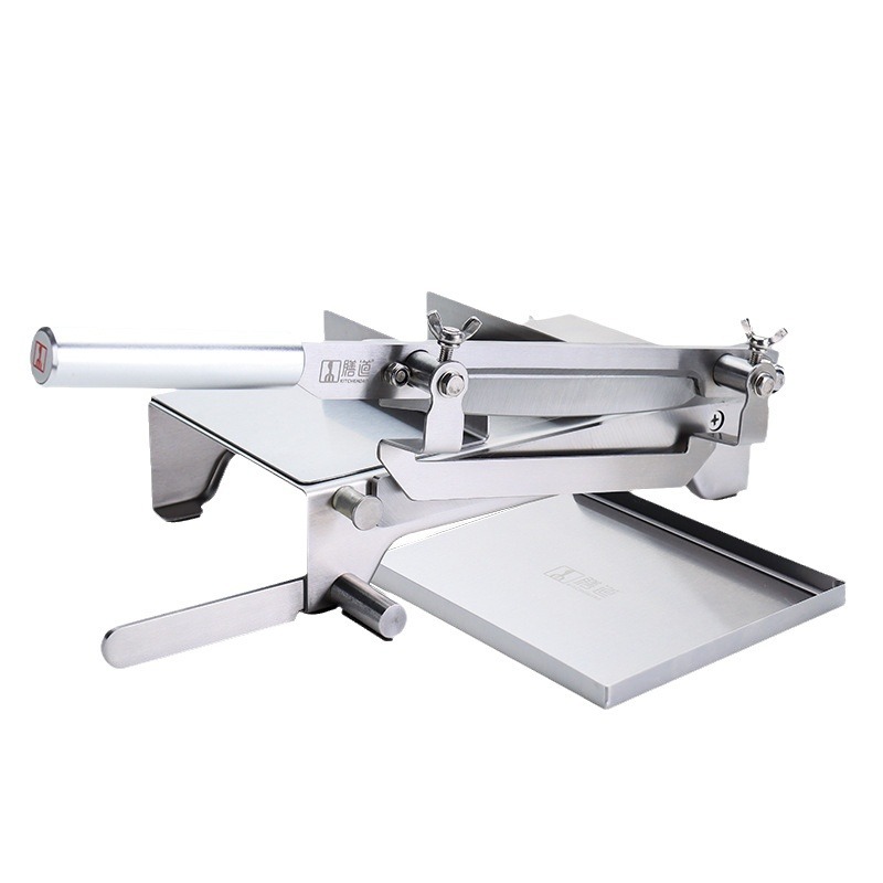 Shandao Stainless Steel Slicing Guillotine, Slicer for Household Cutting Ribs, Chicken, Beef, Mutton Rolls, Chinese Herbal Medicine, Rice Cake
