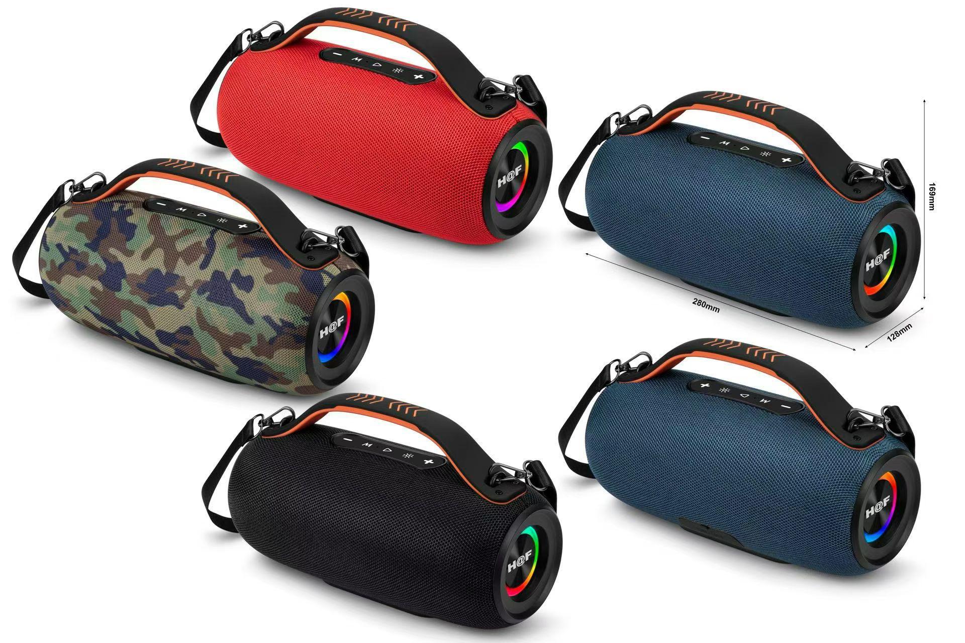 GU-133 wireless Bluetooth speaker outdoor portable high-power subwoofer portable colorful light audio