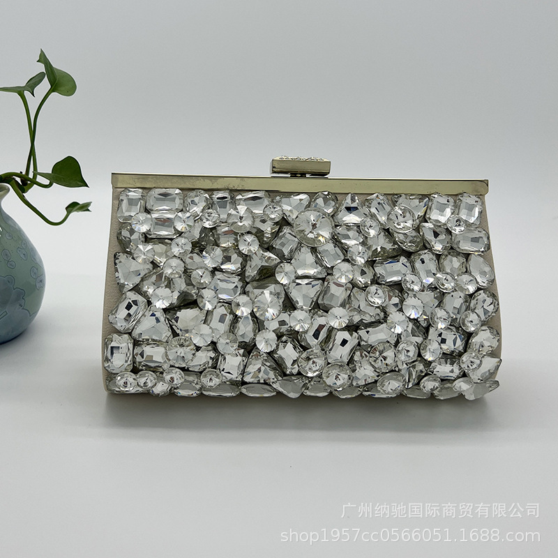 New alloy rhinestone bag clutch evening bag celebrity dress banquet bag handbag