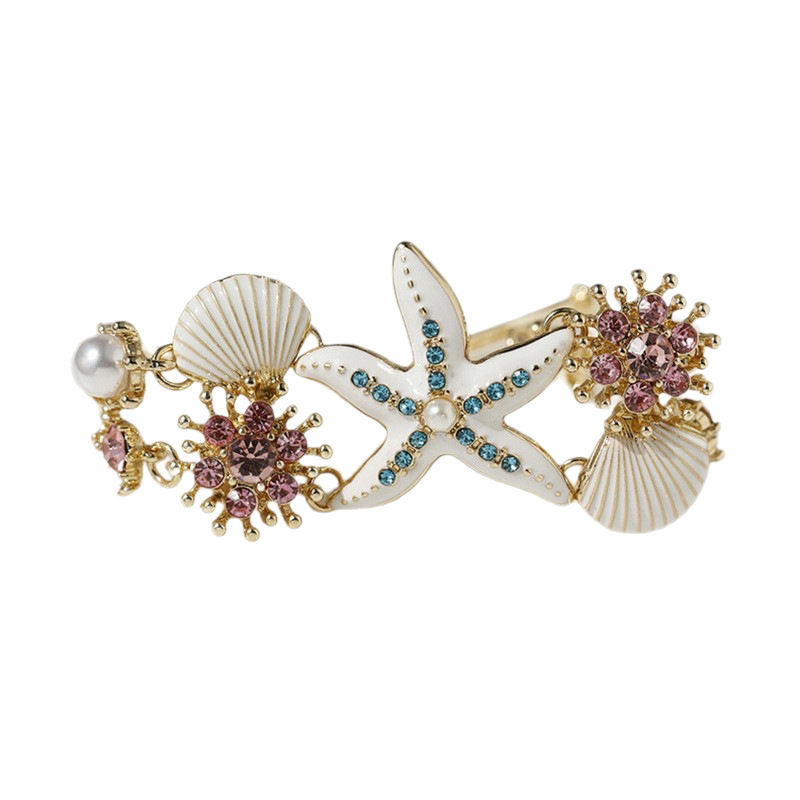 Ocean Vacation Style Starfish Shell Coral Necklace Bracelet Collarbone Chain Pendant Accessories