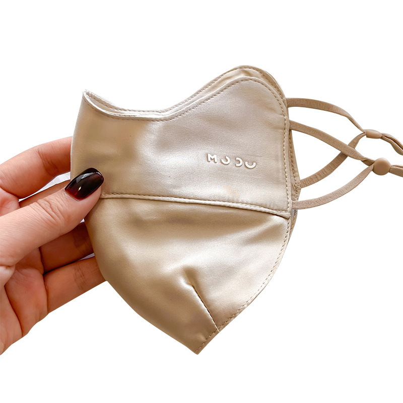 Real silk sunscreen face mask for women, summer anti-smudge makeup eye-protecting anti-ultraviolet three-dimensional face-slimming original yarn mask