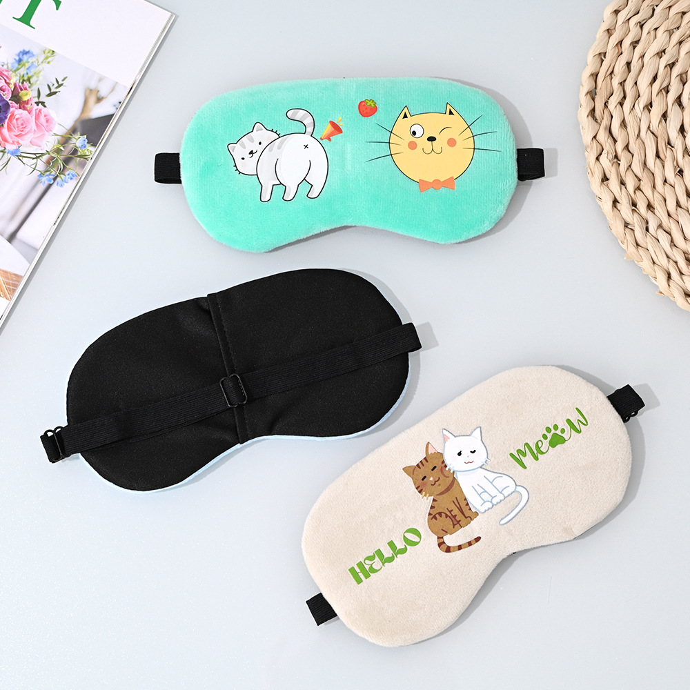 Eye care sleep sleep special cute cartoon light-blocking eye mask, children female students ice pack ice compress relieve eye fatigue
