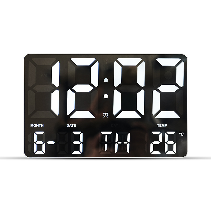 16 Inch Large Screen Function Display Clock Nordic Digital Clock Simple Living Room Wall Clock LED Wall Clock 6626