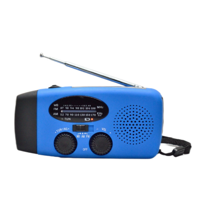 Outdoor disaster relief hand-crank solar charging radio mini emergency with lighting function radio