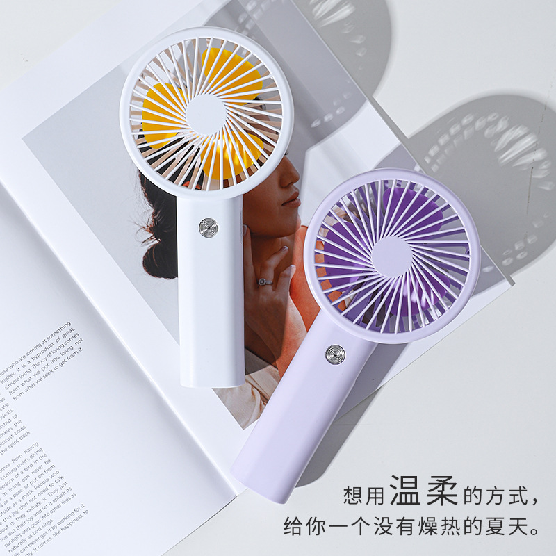 Pin Early Summer New Three Gears Lithium Battery Strong Wind Portable Mini USB Charging Candy Small Fan Gift