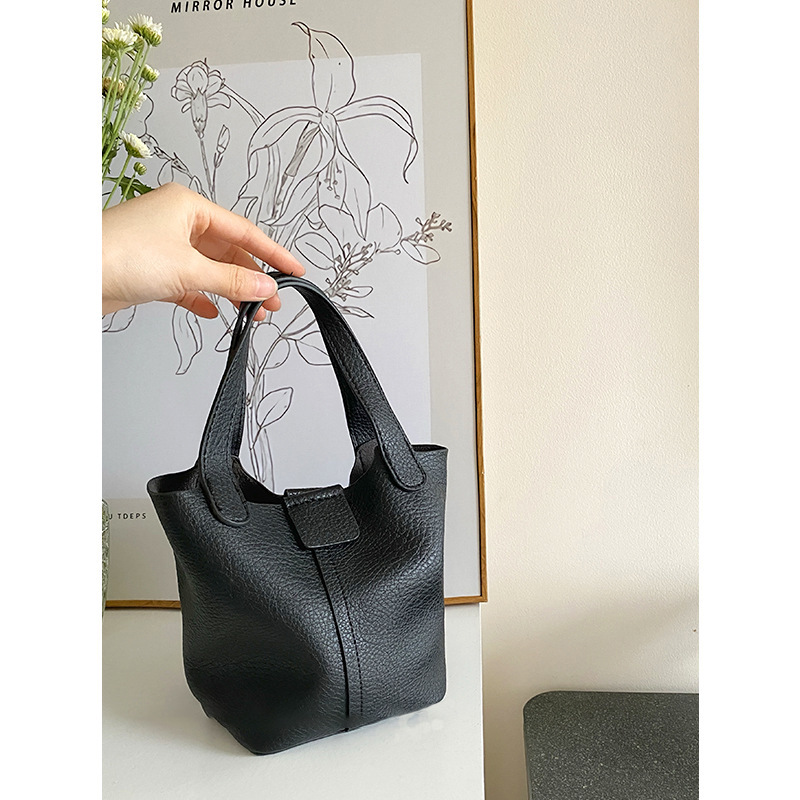 Women Bag PU Soft Leather Handheld Small Bag 2025 Summer New Casual Bucket Bag Single Shoulder Crossbody Bag