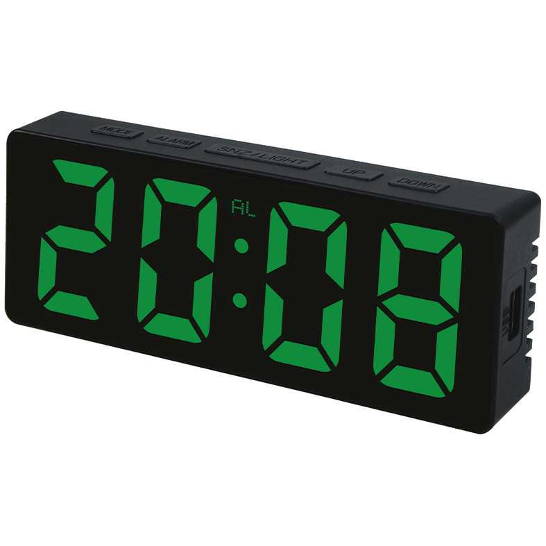 Electronic clock LED large screen USB battery dual use smart temperature and humidity display clock smart temperature and humidity