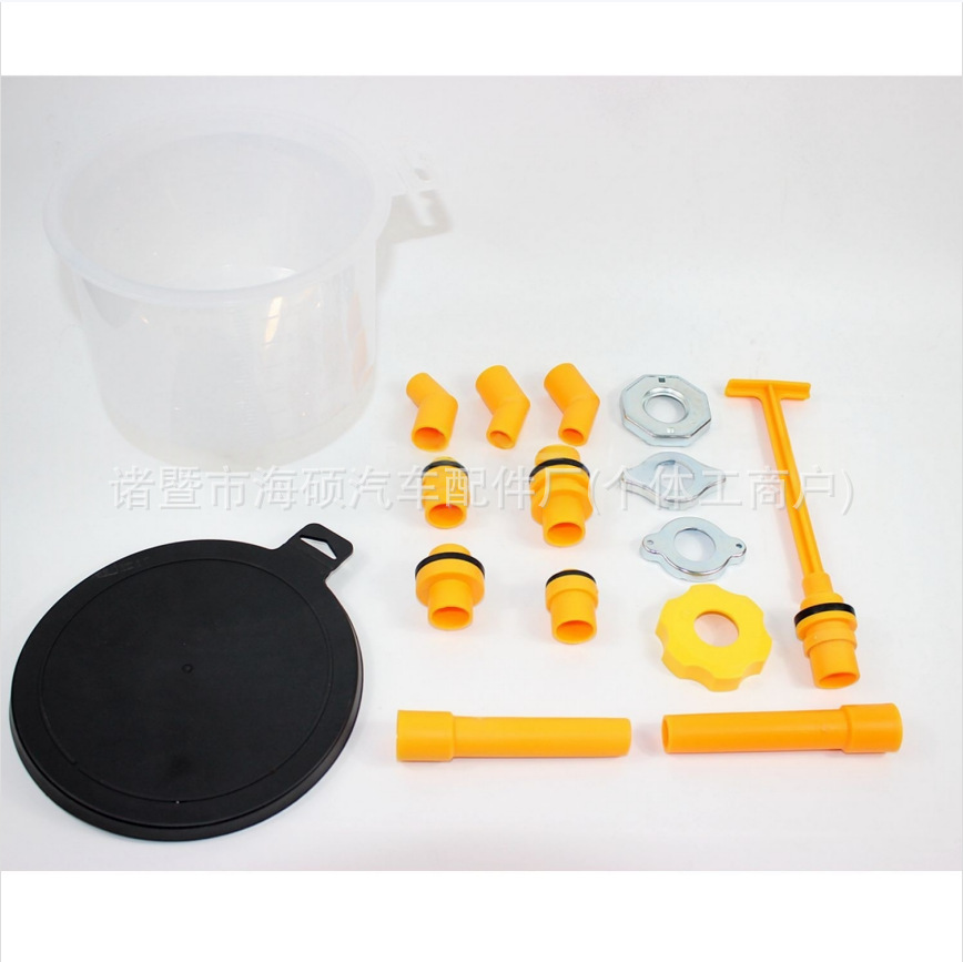 15/19pcs Antifreeze Funnel Set Filler Radiator Coolant Replacement Tool Water Pipe