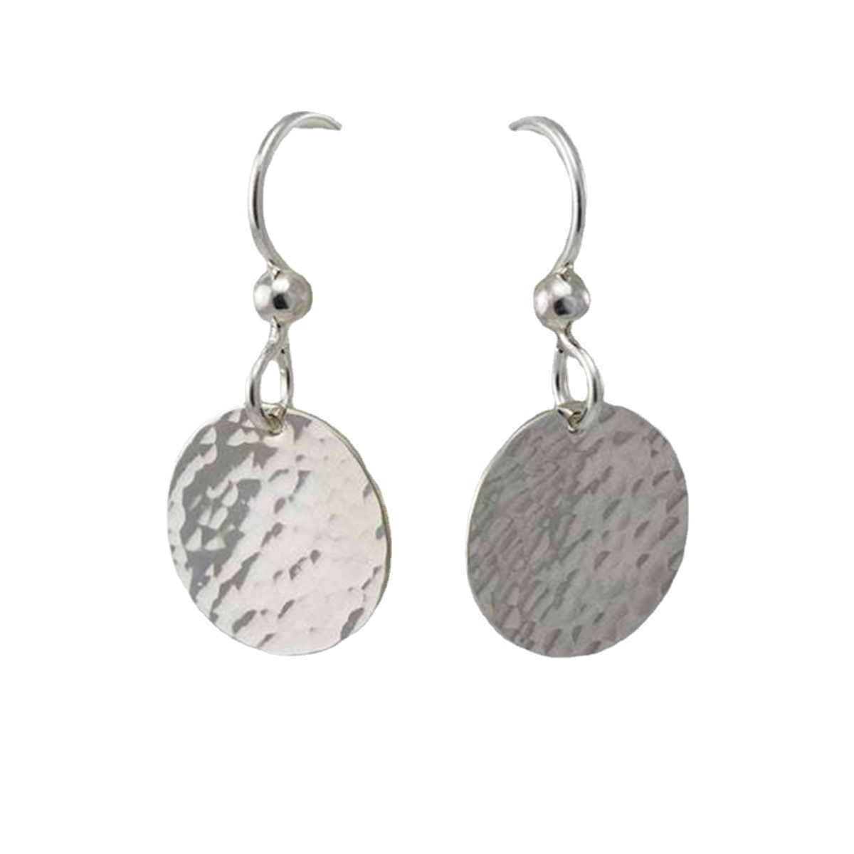 Simple Metal Concave and Convex Small Round Earrings Women Simple Geometric Round Earrings