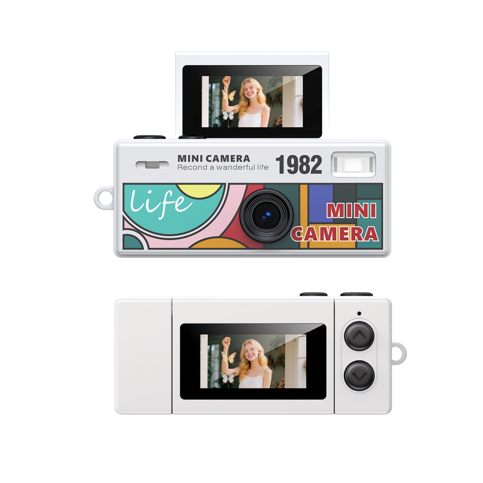 Thumb mini camera flip screen student outdoor shooting small camera video children mini camera