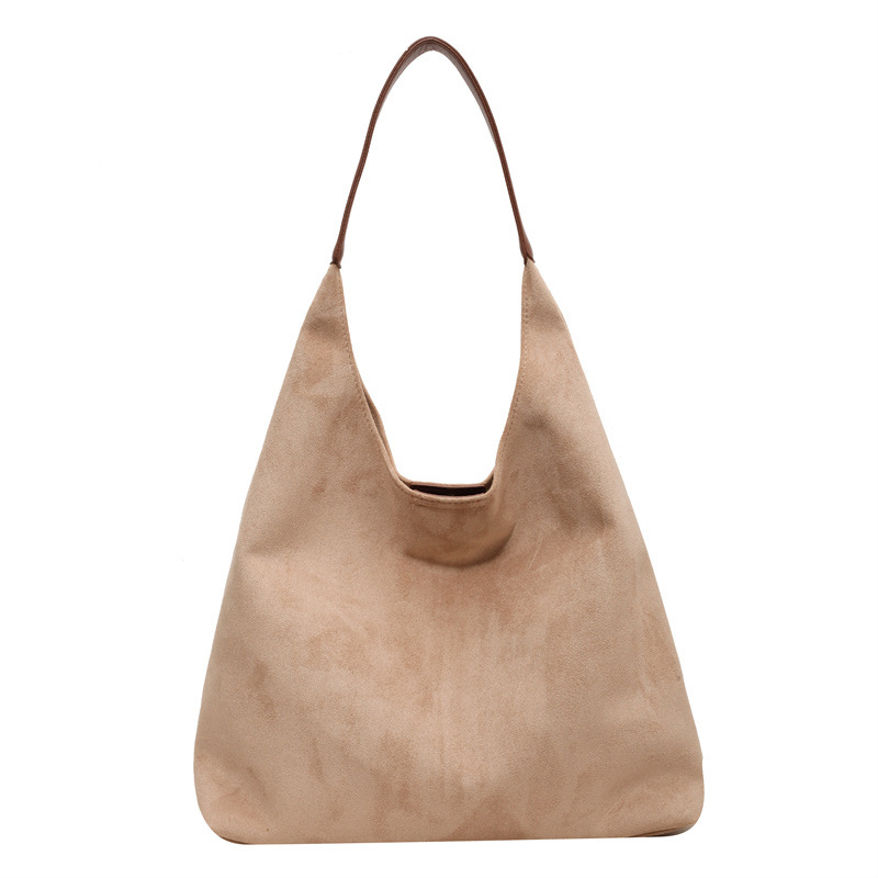 Leisure commuting large capacity bag women's 2024 new autumn winter deerskin velvet tote bag niche single shoulder bag