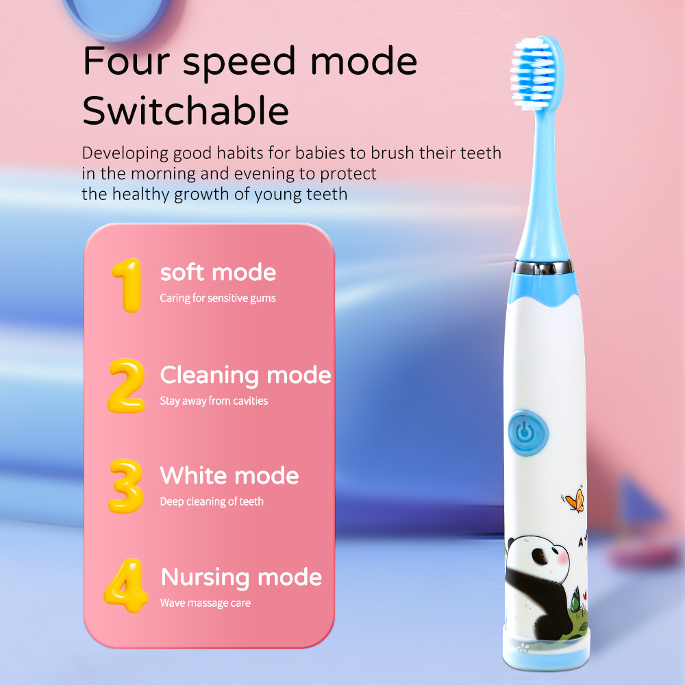 New Kids Electric Toothbrush Ultrasonic Charging Baby Toothbrush Household Soft Bristle Cartoon Electric Toothbrush