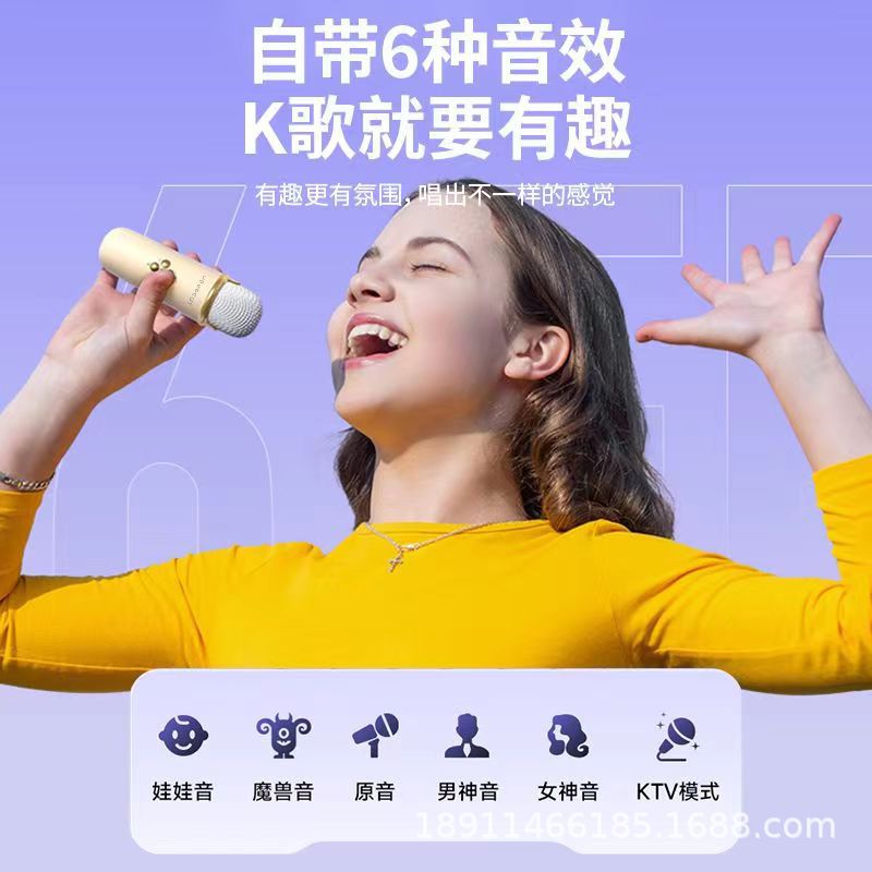 C20 Wireless Microphone Speaker All-in-One Wireless Bluetooth National K Song Children Singing Home Speaker